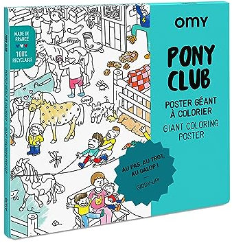 OMY Poster géant à colorier poney club by 100x70cm