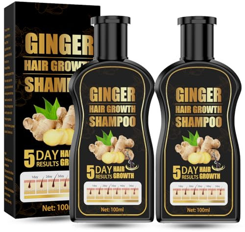Natural Organic Ginger Shampoo Promotes Hair Growth & Anti-Dandruff - Anti-Hair Loss Shampoo for Women & Men (2Pcs)