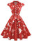 Wedtrend Damen Kleid Winter Petticoat Kleid a Linie Weihnachten Rockabilly Kleider Damen Schneeflocken WTP10007 Redchristmassnowflake M