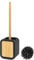 eluno Brosse WC avec Surface caoutchoutée Soft Touch en Plastique et Bambou, avec 1 tête de Brosse de Rechange (Noir)