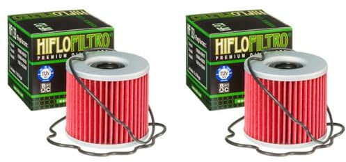 DB PARTS Set di 2 filtri olio compatibili con Suzuki 400 GSF Bandit (GK75B) 1990 1991 1992 1993 1994 1995