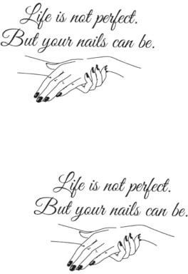 UKCOCO 2pcs Nail Art Wall Decals Beauty Salon Sticker Easy Install No Sticky Residue Waterproof PVC