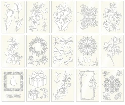 Ideen mit Herz Laser-Schablone | 15 Schablonen in DIN A5 | Perfekt geeignet für Textilgestaltung, Wandgestaltung, Fenster, Papier, Scrapbooking, Basteln, DIY (Sortierung 3)
