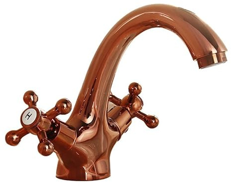 SASONH Safehappy - Grifo mezclador para lavabo (1 agujero, doble palanca, latón, grifo mezclador para lavabo, frío y caliente), color negro