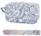 Kleine Make up Tasche für Handtasche, Kleine Kosmetiktasche Damen Schminktasche, Kulturtasche Damen Kulturbeutel, Makeup Tasche Makeup Bag (Blaues Blatt,Klein)
