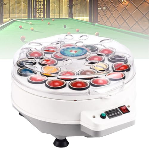 Oiyekntd Poolball Polierreinigungsmaschine Automatische Wartung Billard Ball Polishing Reinigungsmaschine, Pool Ball Cleaner/Snooker Cleaner für 22 Bälle nach Hause und professioneller Gebrauch