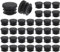 QUARKZMAN 36 Pcs Bouchon en Plastique Rond, Bouchons d'Extrémité de Tube Noirs, 19mm(0.75 Pouce) pour Pieds de Meubles, Protection de Glissement pour Chaise, Canapé, Table, Étagère