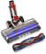 FLYLINKTECH Bürste kompatibel für Dyson V7, V8, V10, V11, V15,Bürste mit 4-LED-Leuchten, Bürste mit 2 Ersatzrollen und Flexibler Rotation