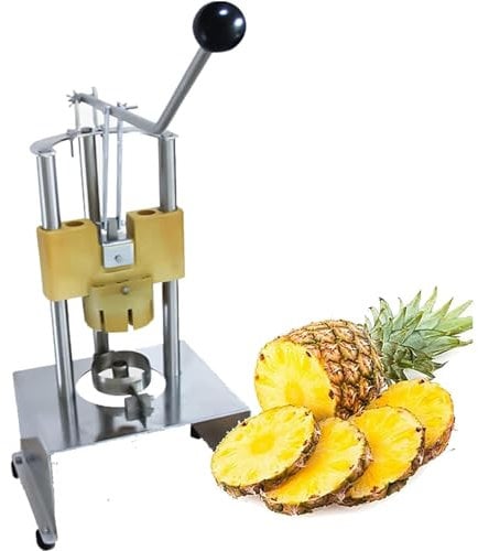Commercial Stainless Steel Pineapple Corer, Pineapple Peeler, Can Cut Pineapple 8/10Mm, Non-Slip Base, Suitable for Home, Commercial, Supermarket Use