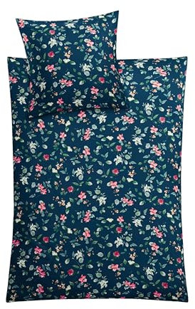 Kleine Wolke Bettwäsche Satin, Florina Dunkelblau, 1-135x200 /1-80x 80