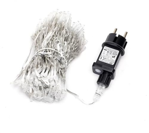 Glowster Flache Vorhanglichter mit 3AA-Batterie, kaltweiß, ideal zum Dekorieren und Verschönern von Räumen. Maße: 1 m x 1 m, perfekt für jedes Fenster oder Bereich.