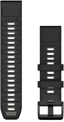 Garmin QuickFit, 20mm Black/Pebble Gray Silicone Band