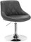 WOLTU Verstellbarer Sitzhocker Stuhl Arbeitshocker Bürohocker Schminkhocker mit Rückenlehne aus Kunstleder und Metall höhenverstellbar drehbar, Sitz 42-58 cm Hoch, Grau, BH241gr-1