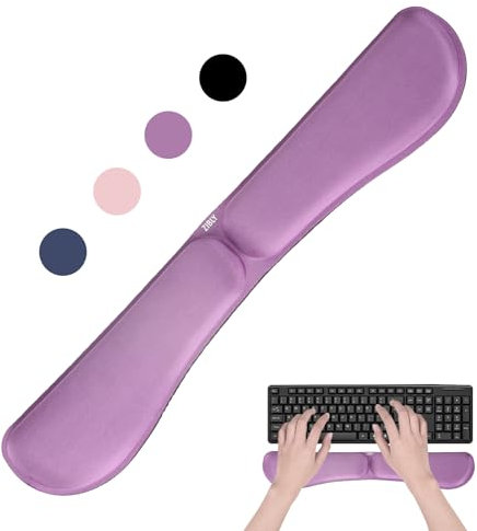 ZIBLY Ergonomic Keyboard Wrist Rest - Anti-Skid Non Slip - Memory Foam - Purple - Minimalist
