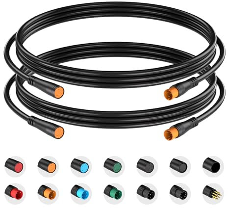 baluoqi Verlängerungskabel 3Pin wasserdichter Stecker für elektrisches Fahrrad Licht/Gas/Ebrake/Ebike Teile Verlängerungskabel (3pin, 50cm 2 Säulen)