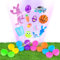 Amy&Benton 50 Uova di Pasqua Decorative & Giocattoli Gadget Festa Compleanno, Regalini Fine Festa Compleanno, Decorazioni Pasquali, Pinata Giocattoli Assortiti Regalo Bambini Bambino.