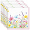 Arquiel Servietten Blumen Rosa 6er-Set, Stoffservietten 100% Baumwolle Dekoratives Weiches Hochwertige Wiederverwendbare Esstisch Servietten für Hochzeiten Küche Haushalt Frühling/Sommer(45×45cm)