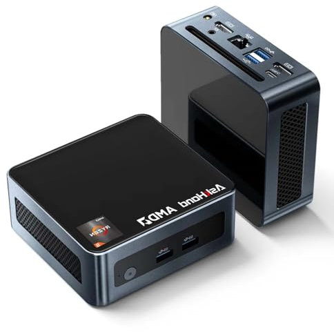 AskHand Mini PC AMD Ryzen 5 5500U (6C/12T up to 4.0GHz), 16GB DDR4 RAM 512GB PCIE NVME SSD/WiFi 6/ BT-5.2 /USB*4/USB-C /2*HDMI, 4K@60Hz Triple Affichage