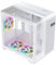 1st Player RT5 ARGB Micro ATX White PC Gaming Case - Dual Chamber, LED Screen and Curved Panoramic Tempered Glass (3 x ARGB Fans Pre-installed)