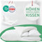 Welldora Premium Kopfkissen höhenverstellbar | 100% extraweiche Daunenfasern & Federn | Ergonomische Innovation: passt Sich an | Kissen fachärztl. geprüft, Oeko-Tex zert. in Deutschland (40 x 40 cm)