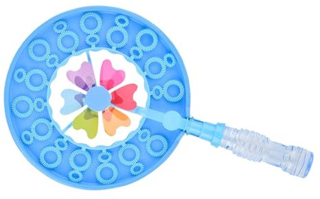 Itonash Windmill Bubble Wand with Multi Hole Bubble Wheel, Detachable Children's Bubble Blower for Travel Outdoor Fun, Ideal for picnics, and family gatherings (Blue)