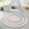 the carpet Beat Kids Moderner Weicher Kinderteppich, Weicher Flor, Pflegeleicht, Farbecht, Bunt, 120 cm Rund