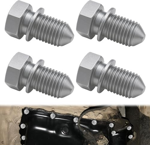 Huybaa Set di 4 Tappi Coppa Olio Motore M14x1,5, con Anello di Tenuta, Compatibile con VW Golf