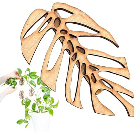 demaxiyad Kletterpflanzen Wandclips - Rankhalter In Monstera-Form | rutschfeste Wetterfeste Rankenhalter Für Innen Außen Hochzeit Blumendekoration Hintergrund