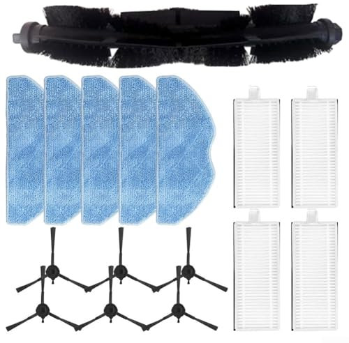 Kit de pièces de rechange pour aspirateur X-Plorer Serie 75 S+ avec brosse principale à rouleau, brosses latérales, serpillères, filtres pour le nettoyage du sol de la maison
