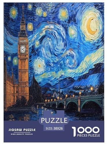 Londoner Tower Bridge Puzzle 1000 Teile Schwer Puzzle Spielzeug Lernspiel Impossible Herausforderungsspielzeug Für Erwachsene Kinder 38x26cm/1000pcs