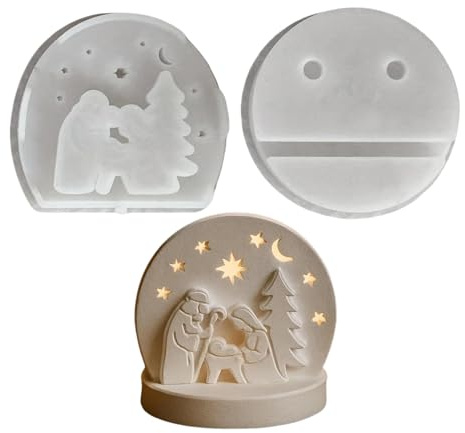 Aus Silikon zum Basteln | Antihaft-Werkzeug für Bastelarbeiten, zum Gießen von Krippen, für Wachs, Zement, Ton, Kerzenständer, Tischdekoration, Weihnachtsdekoration