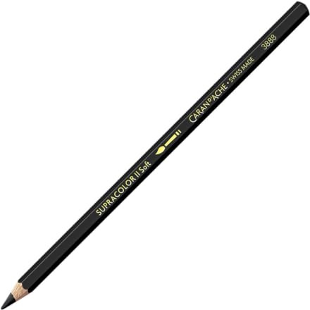 Caran d'Ache Supracolor Watersoluble Pencil, Black (3888.009)