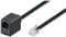 Wentronic Modular Verlängerungskabel (6-polig, RJ12 Stecker auf RJ12 Kupplung) schwarz 6m
