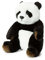 WWF 15183012 WWF00543 Plüsch Panda sitzend, realistisch gestaltetes Plüschtier, ca. 15 cm groß und wunderbar weich, schwarz-Weiss