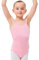 tanzmuster ® Ballettanzug Mädchen Träger - Leonie - aus Baumwolle, Ballettbody Ballett Trikot in rosa, Größe 92/98