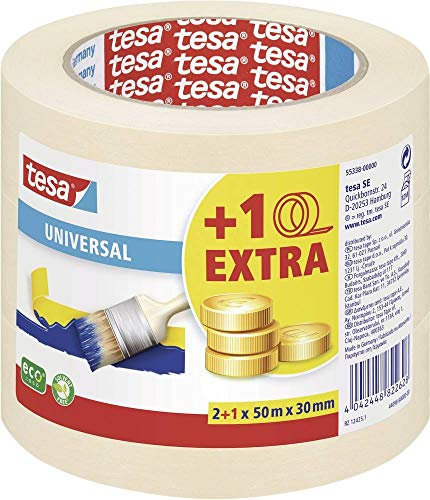 tesa UNIVERSAL 55338-00000-15 Kreppband Beige (L x B) 50m x 30mm 3St.