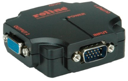 ROLINE VGA Video-Splitter, hochauflösend, 450 MHz, 2-fach