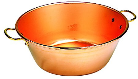 Bassine professionnelle à confiture. En cuivre.