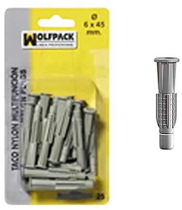 WOLFPACK LINEA PROFESIONAL Taco Multiaccion MU 6 x 45 mm