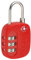DELSEY PARIS - Accessoire - Cadenas à 3 Combinaison TSA - Rouge
