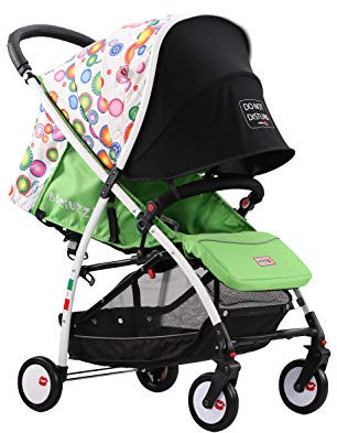 Baciuzzi, passeggino leggero, pieghevole, compatto con chiusura lampo semplice e pratica ad una mano, passeggino accessoriato, traspirante, BX Neve