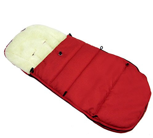 BAMBINIWELT Winterfußsack kompatibel mit Bugaboo Cameleon, Sitzauflage, mit Wolle (Mod-K) (rot)
