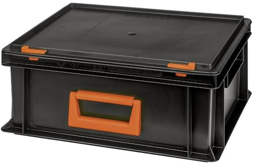 Alutec 139214110188 Kunststoffbox Magnus PC 14 (B x H x T) 400 x 183 x 300mm Schwarz, Orange 1St.