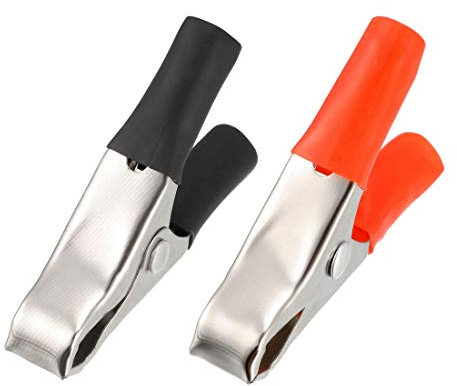 sourcing map 10A Clips Alligator Clamps Terminal Test Electrical Crocodile Clamp, 2pcs