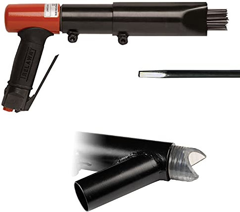 CS Unitec Needle/Chisel Scaler BASIC COMBINATION KIT - Pistol Grip - Heavy-Duty Professional Grade (3BPG) - Pneumatic Power