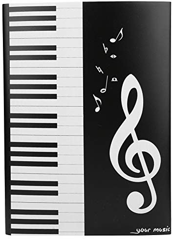 Musikpartitur-Ordner, A4-Musik-Themen-Klavier-Notenordner Dokumente Speicherordnerhalter für Pianisten