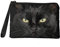 chaqlin Porte-monnaie pour femme - Petit portefeuille avec sangle et fermeture éclair, motif chat noir, Taille unique, Pochette à monnaie