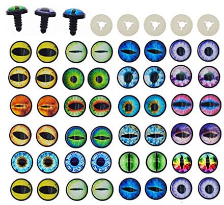 20 Pairs Dragon Eye Safety Eye for Stuffed Animal Doll Making with Washer Craft Eyes Teddy Bear Amigurumi Crochet Toy 16mm