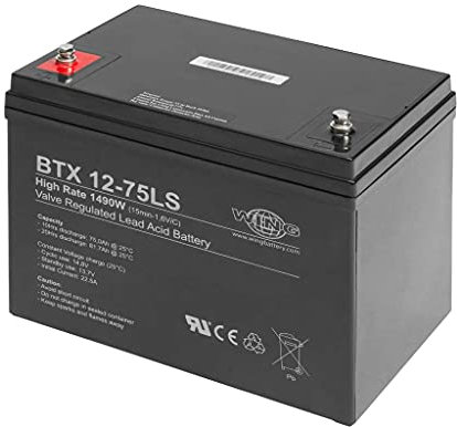 Wing BTX12-75LS 12V 75Ah high Rate hochstromfähig Bleiakku AGM Blei Gel Akku