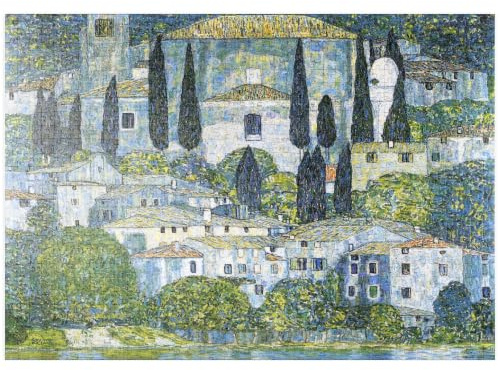 MyPuzzle Gustav Klimt's Kirche in Cassone (1913) - Premium 1000 Teile Puzzle - MyPuzzle Sonderkollektion von Aepyornis